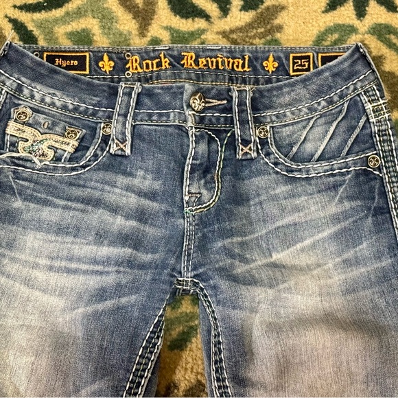 Women’s Rock Revival Hyero Mid-rise Boot Stretch Jeans 25 - Picture 3 of 7
